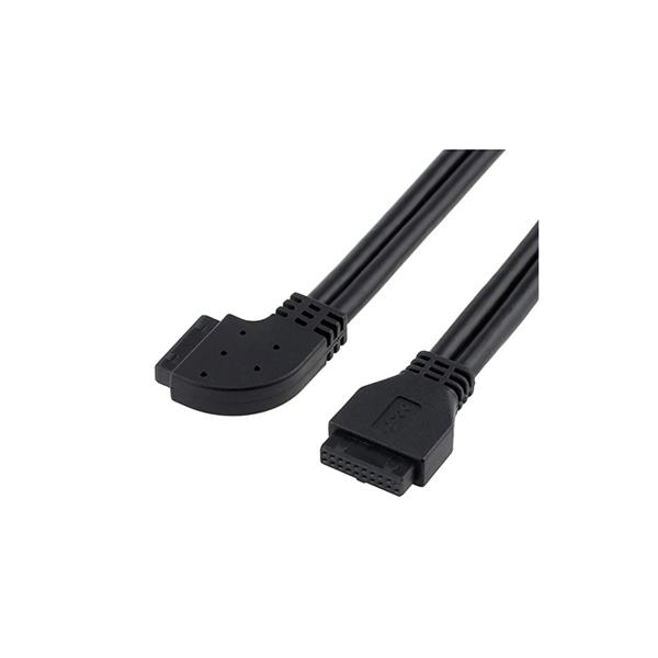 Ângulo esquerdo de 20 pinos USB 3.0 motherboard fêmea para fêmea Cable.jpg