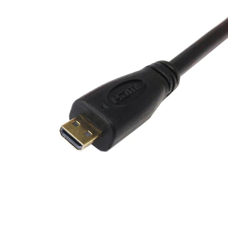 Micro HDMI male to female Panel mount Cable with screw